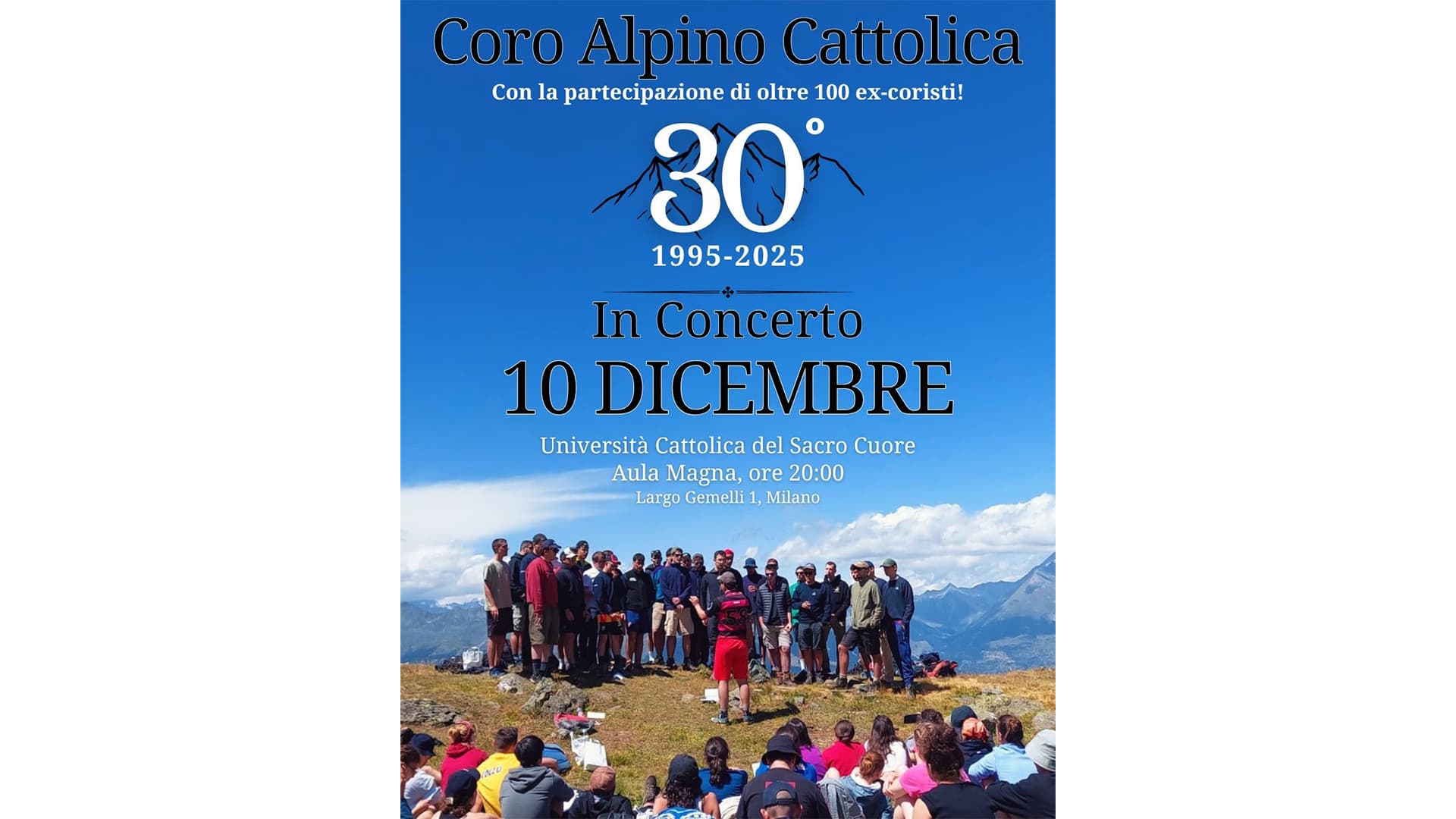 Il Coro Alpino dell’Università Cattolica in concerto