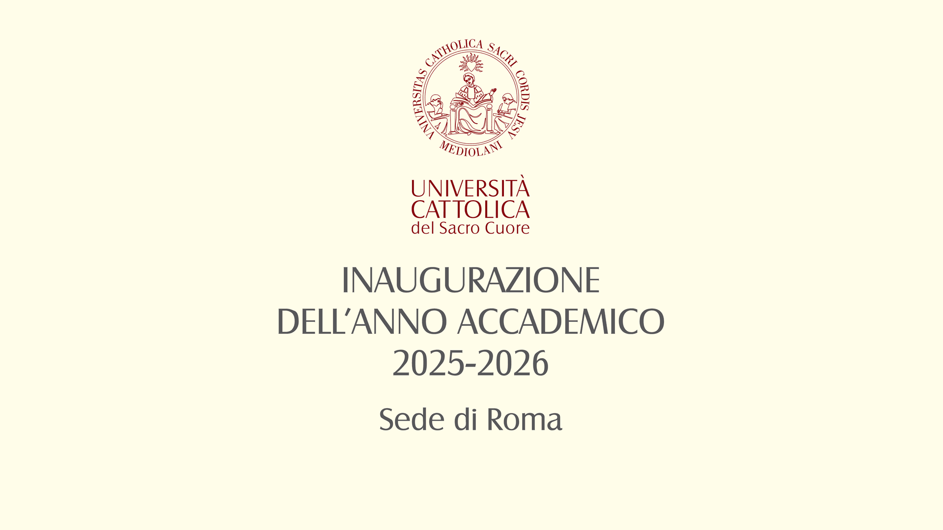 La sede di Roma inaugura l’Anno Accademico 2025 – 2026