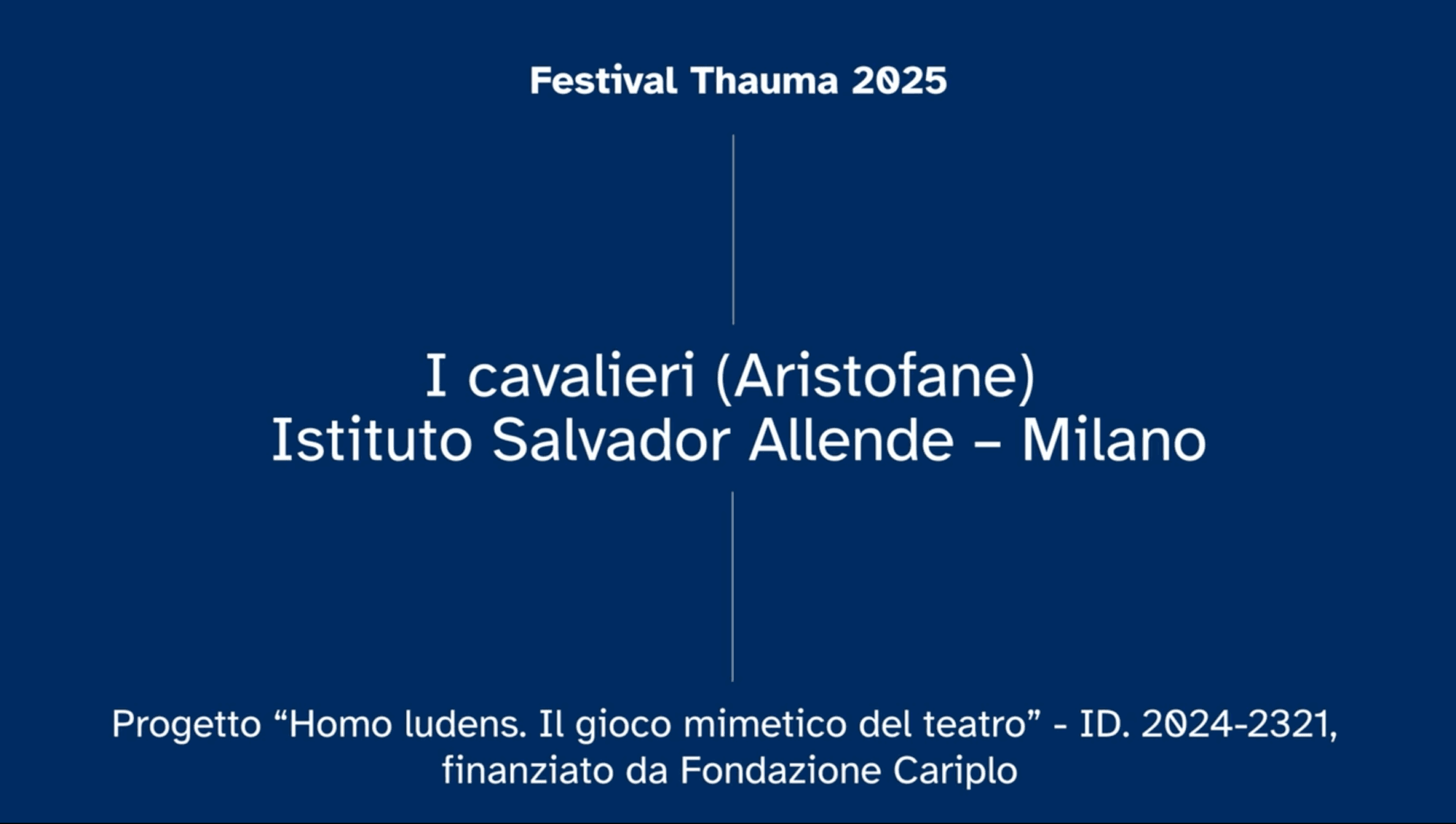 I cavalieri (Aristofane) – Istituto Salvador Allende – Milano
