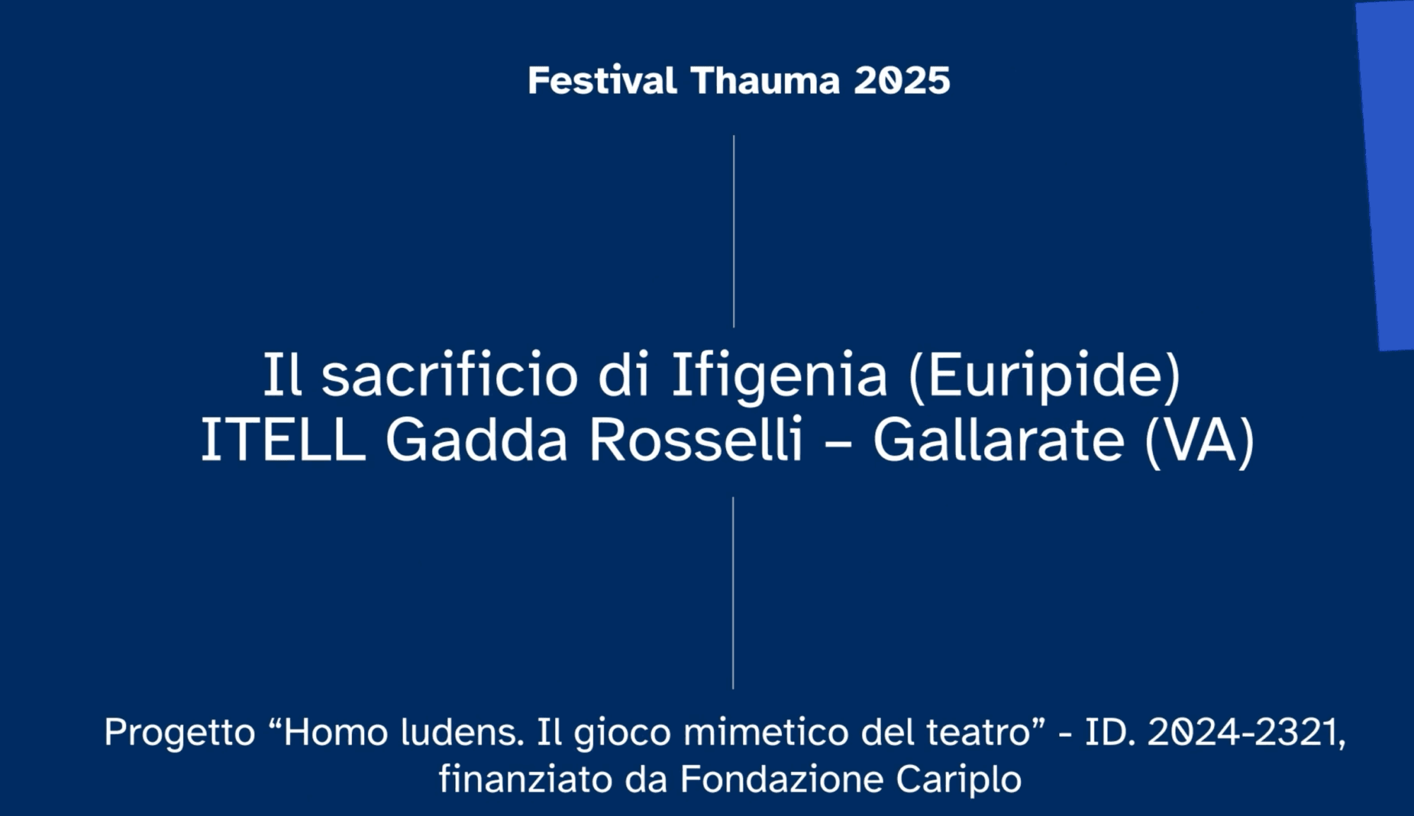 Il sacrificio di Ifigenia (Euripide) – ITELL Gadda Rosselli – Gallarate (VA)